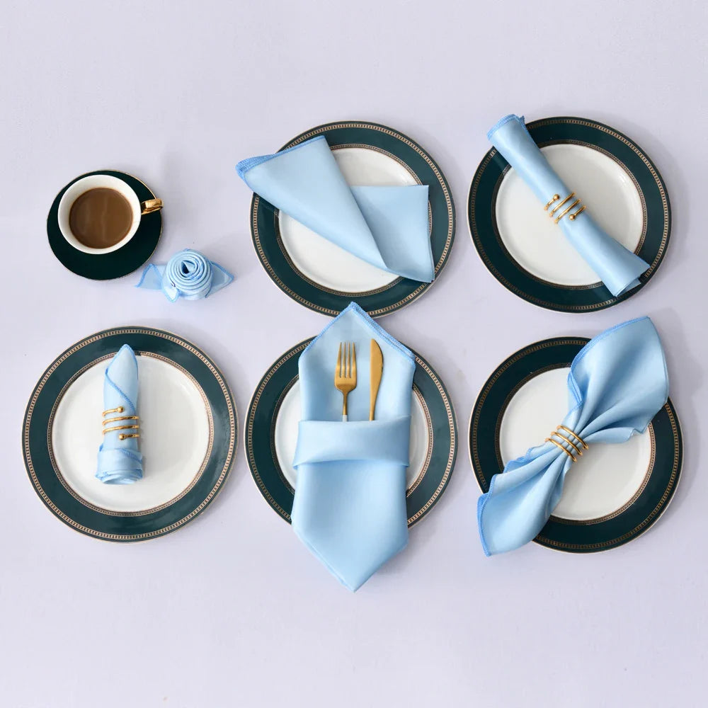 12Pcs 30X30cm Satin Table Napkin - Improve Center
