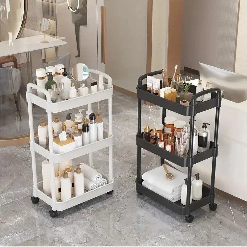 1 PC 3-Layer Rolling Plastic Storage - Improve Center