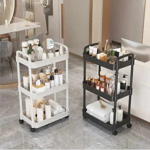 1 PC 3-Layer Rolling Plastic Storage - Improve Center