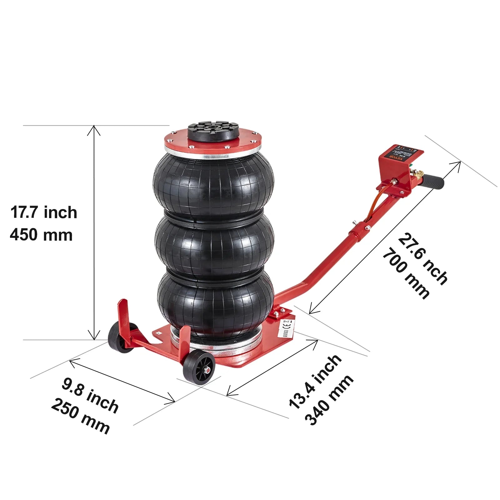 3 Ton/5 Ton Triple Bag Air Jack - Improve Center