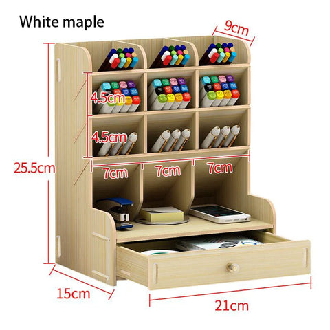 1pc Wooden Desk Organizer - Improve Center
