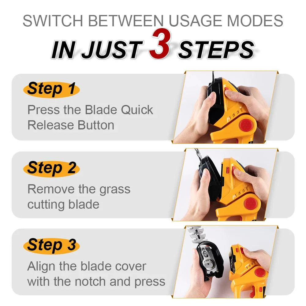 2 IN 1 Cordless Electric Hedge Trimmer - Improve Center