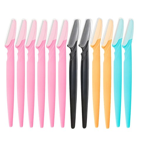 12 Pcs Mix Color Eyebrow Razor - Improve Center