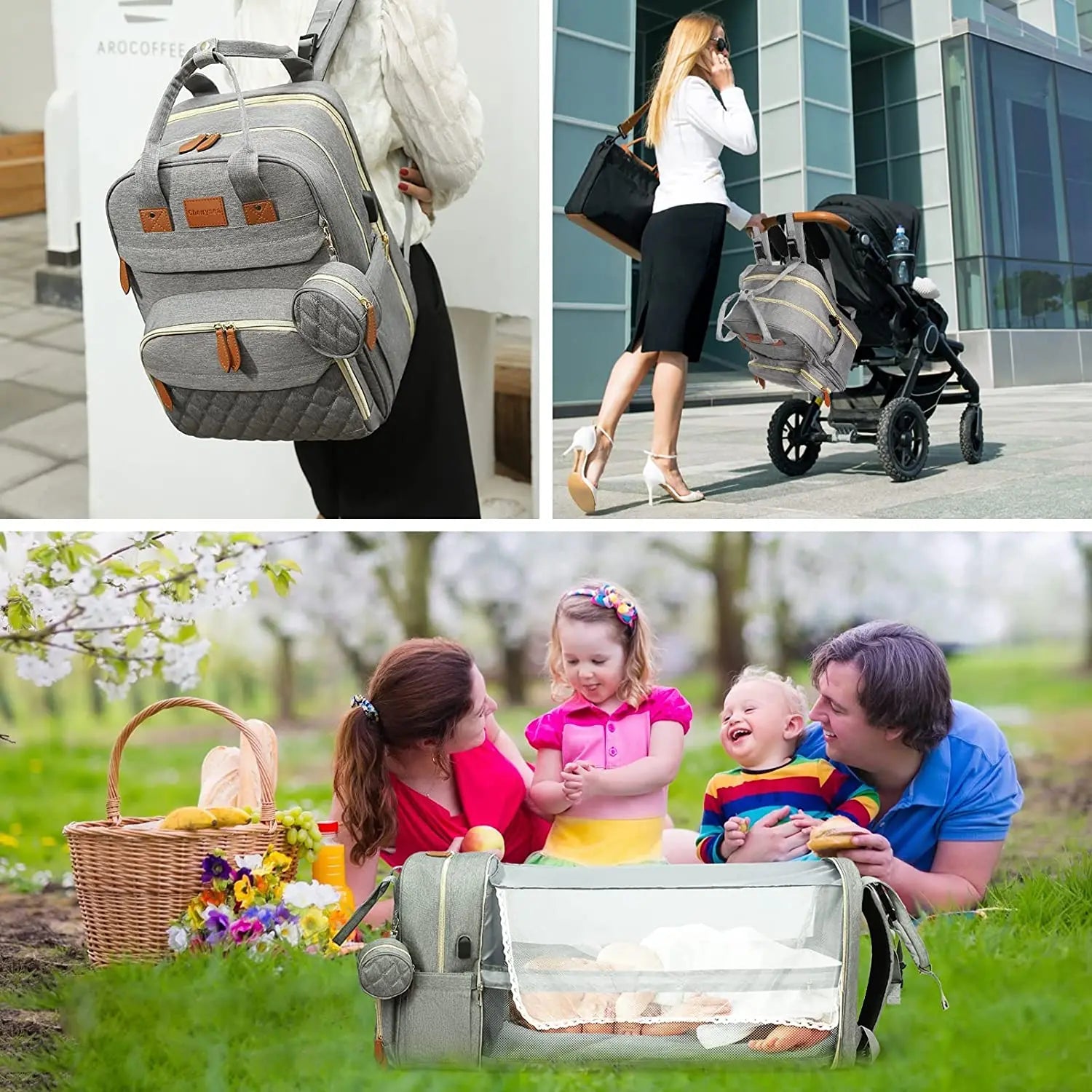 3-in-1 Diaper Bag - Improve Center