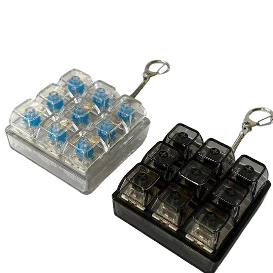 LED Mechanical Keyboard Key Fidget – 4/9 Keys Stress Relief Toy