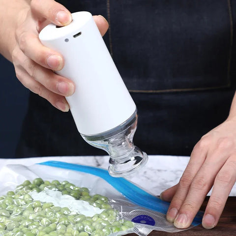 Reusable Vacuum Food Storage Bags with USB Sealer