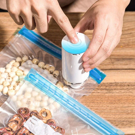 Reusable Vacuum Food Storage Bags with USB Sealer