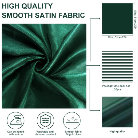 12Pcs 30X30cm Satin Table Napkin - Improve Center