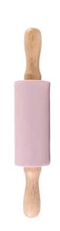 23cm Mini Silicone Rolling Pin 4 Sweet Colors Wood Handle Non-stick Dough Roller Parent Child DIY Baking Pastry Tools - Improve Center