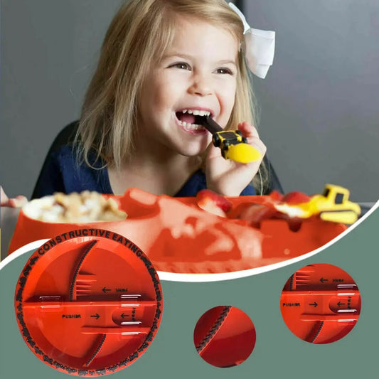 Kids Construction Vehicle Utensil Set – Spoon, Fork & Knife