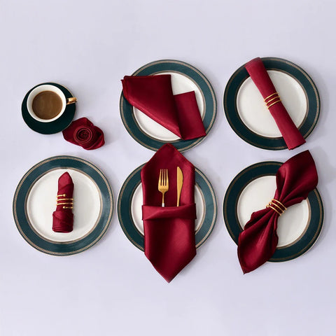 12Pcs 30X30cm Satin Table Napkin - Improve Center