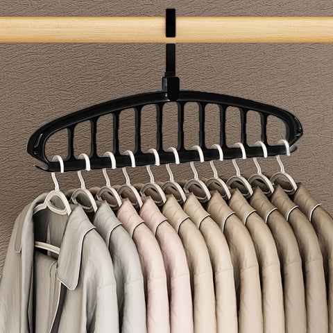 Folding Multi-Hole Clothes Hanger – Space-Saving Non-Slip Wardrobe Organizer