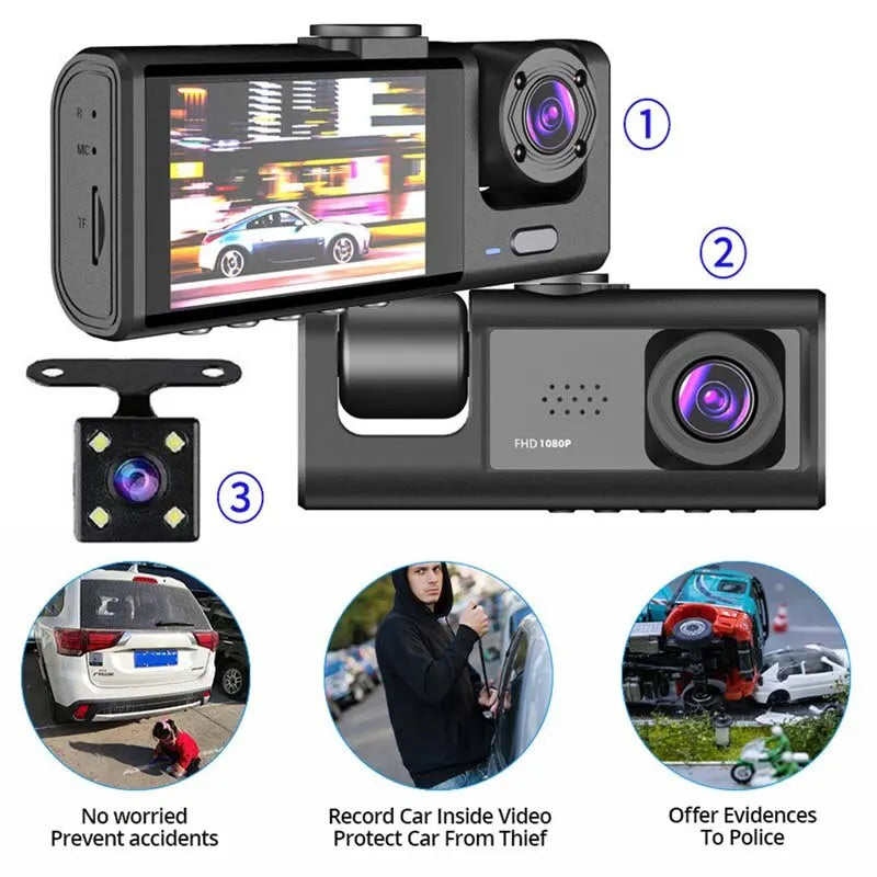 2" IPS Screen 1080P 3 Camera - Improve Center