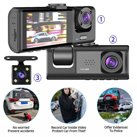 2" IPS Screen 1080P 3 Camera - Improve Center