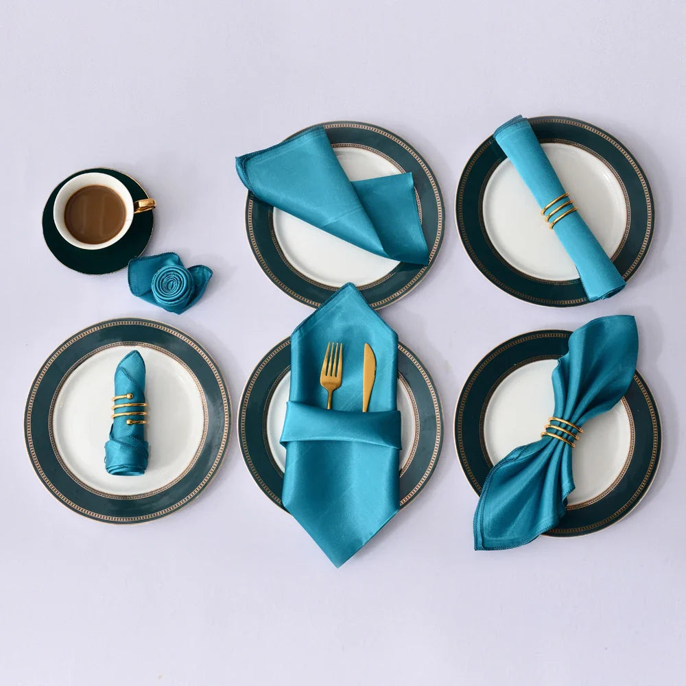 12Pcs 30X30cm Satin Table Napkin - Improve Center