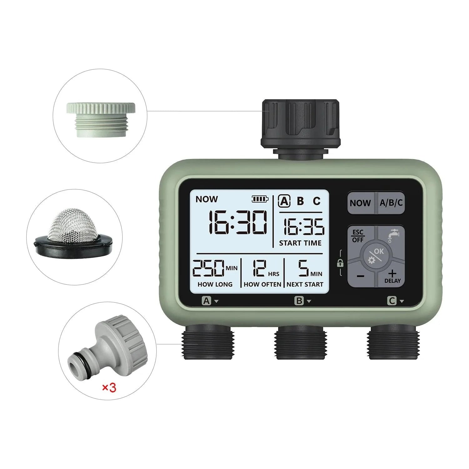 3-Zone Water Timer - Improve Center
